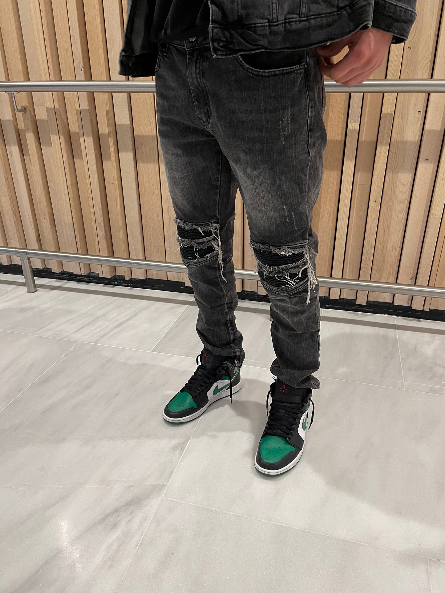 Biker jeans black