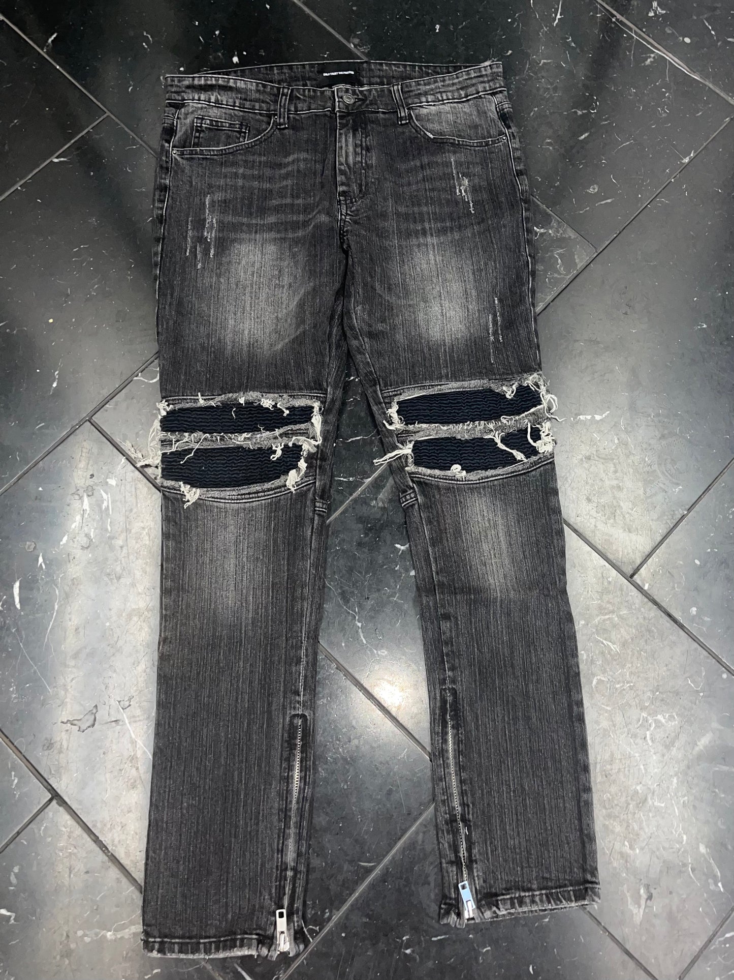 Biker jeans black